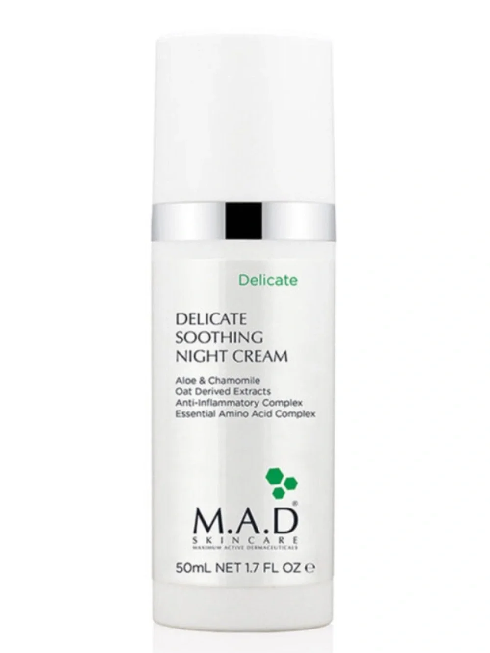 M.A.D Skincare Delicate Soothing Night Cream 1.7 oz NEW SEALED BOX